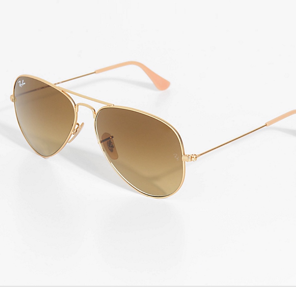 Gold brown raybans gently used